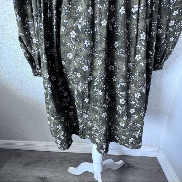 Old Navy Boho Spirit Dress Floral Green Pockets Shabby Chic SZ XL - Picture 10 of 15
